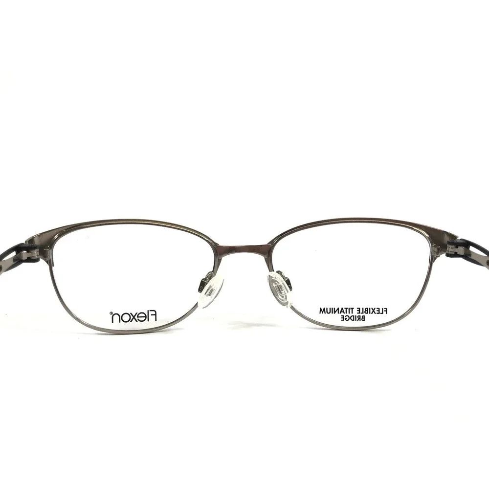 Flexon Eyeglasses Frames CLAUDETTE 001 Black Gold Cat Eye Full Rim 52-18-135